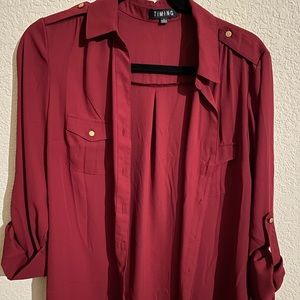 Burgundy blouse